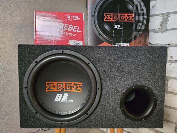EDGE 12" 1200W ja monoblock, pult, uus