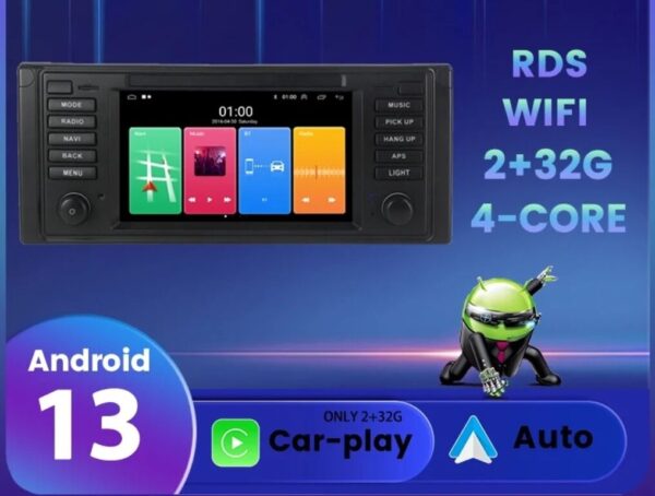 BMW E39 Android 13 2+32GB, Carplay, Android Auto